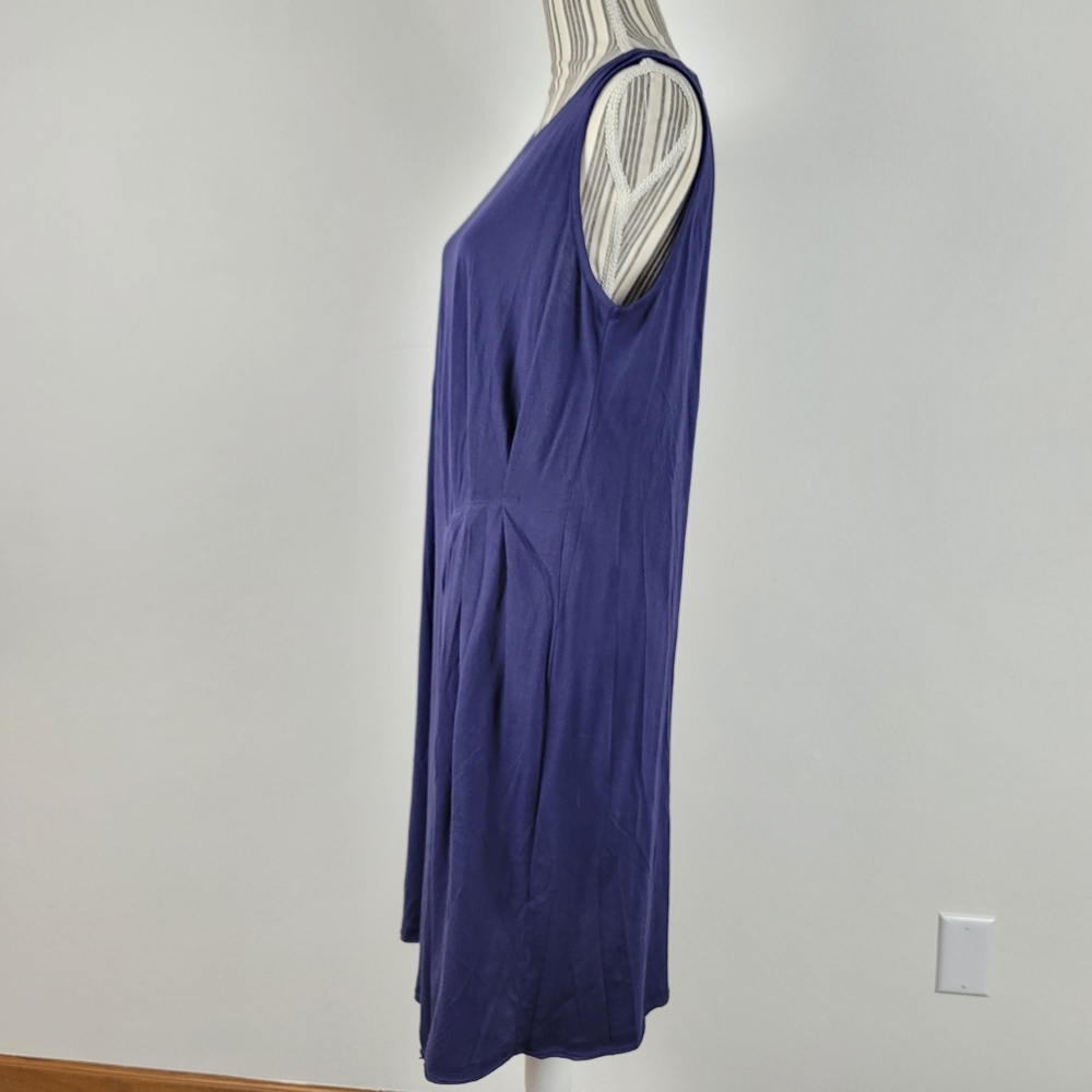 New Anthropologie Saturday Sunday Medium Navy blue sleeveless dress - Picture 3 of 6